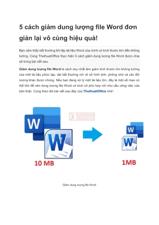 Giảm dung lượng file Word