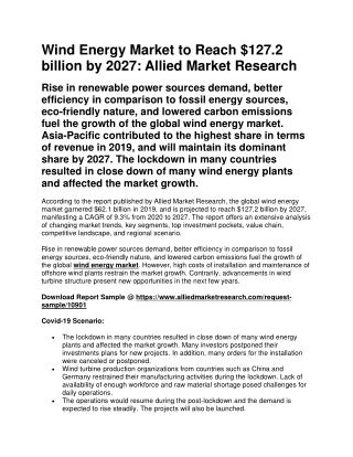 Wind Energy Market