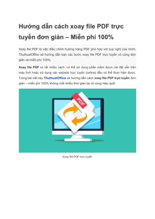 Xoay file PDF trực tuyến