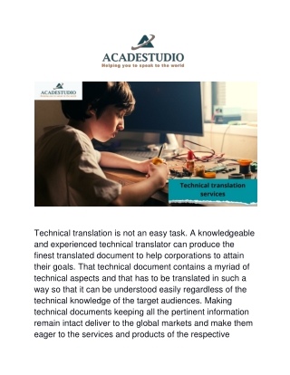 technical translation services