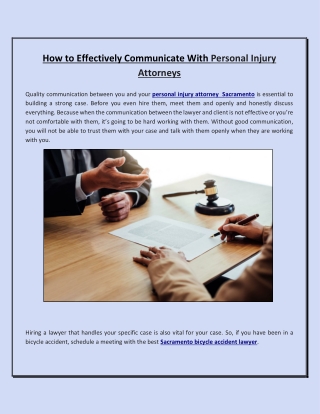 Understand the Advantages of Effective Communication Between You and Your Injury Attorney