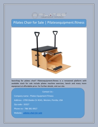 Pilates Chair for Sale | Pilatesequipment.fitness