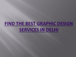 Find the best graphic design services in Delhi