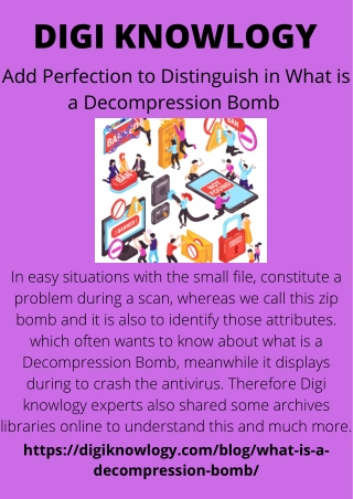Add Perfection to Distinguish in What is a Decompression  Bomb