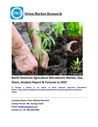 North American Agriculture Microbiome Market Growth, Size, Share, Industry Repor