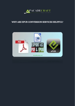 EPUB CONVERSION SERVICES