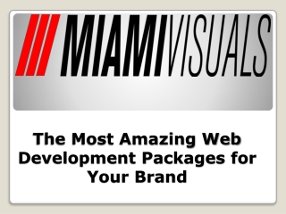 The Most Amazing Web Development Packages for Your Brand