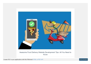 Awesome Food Delivery Website Development Tips: All You Need to Know