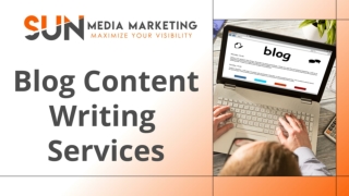 Blog Content Writing Services - Sun Media Marketing