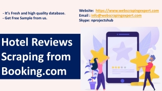 Hotel Reviews Scraping from Booking.com