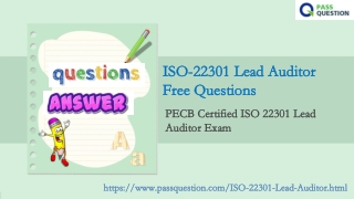 PECB Certified ISO 22301 Lead Auditor ISO-22301 Lead Auditor Exam Questions