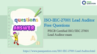 PECB Certified ISOIEC 27001 Lead Auditor ISO-IEC-27001 Lead Auditor Exam Questions