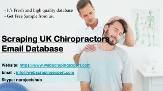 Scraping UK Chiropractors Email Database