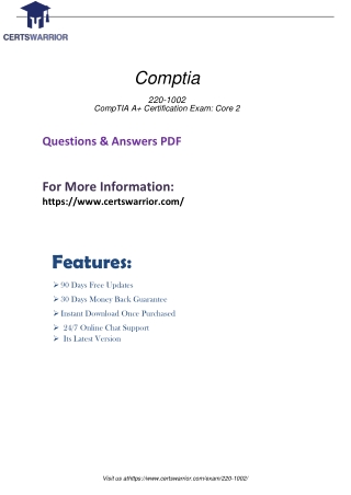 220-1002 Real PDF Exam Preparation Guides 2021