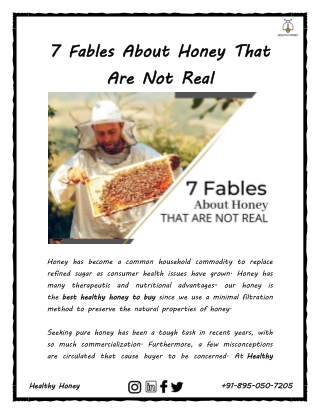 7 Fables About Honey That Are Not Real