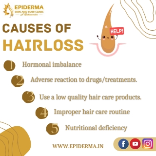 Causes of Hairloss - Best Hari Clinic in Jayanagar, Bangalore - Epiderma Clinic