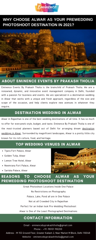 Why Choose Alwar as Your PreWedding Photoshoot Destination in 2021?