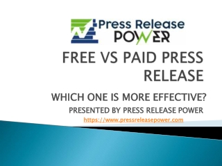FREE VS PAID PRESS RELEASE SERVICE