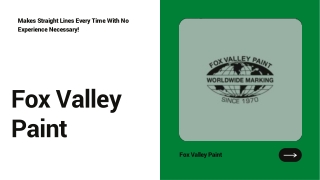 Fox Valley Paint worldwide leader in manufacturing Athletic Field Marking Paint, Traffic Marking Paints, Parking Lot Mar