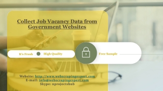 Collect Job Vacancy Data from Government Websites