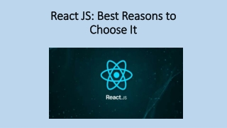 ReactJS Best Reasons to Choose It fd