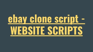 ebay clone script - WEBSITE SCRIPTS