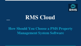 How Should You Choose a PMS Property Management System Software