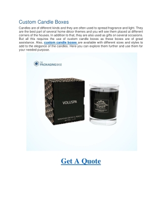 Custom Candle Boxes-Custom Perfume Boxes