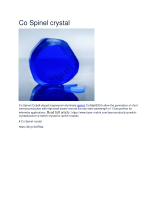 mkmkmCo Spinel crystalkmk