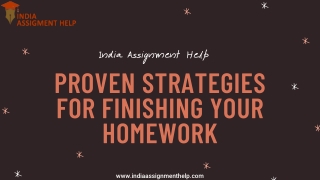 Proven Strategies for Finishing Your Homework