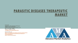 Parasitic Diseases Therapeutic Market