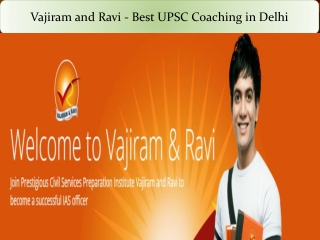 Vajiram and Ravi - Online Best IAS and UPSC coaching institute in India