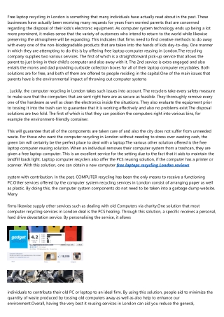 Where to Find Guest Blogging Opportunities on a better way laptop recycling Lond