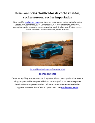 Ibiza - anuncios clasificados de coches usados, coches nuevos, coches importados-converted