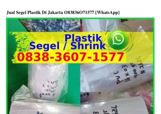 Jual Segel Plastik Di Jakarta Ô8ᣮ8•ᣮ6Ô7•1577{WhatsApp}