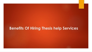 Online Thesis Help Experts At Your Service | MyAssignmentHelpAu
