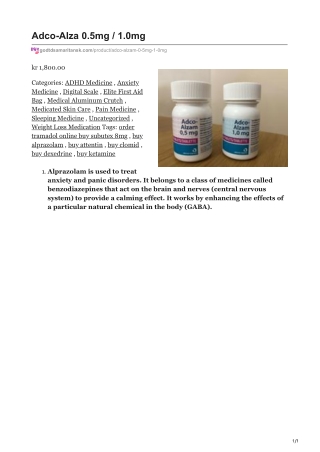 Adco-Alza 0.5mg - 1.0mg