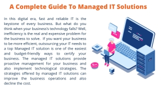 A Complete Guide To Managed IT Solutions