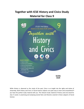 Together with ICSE History and Civics Study Material for Class 9