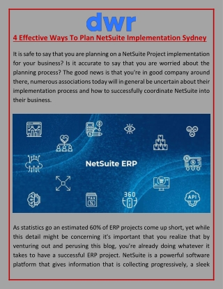 4 Effective Ways To Plan NetSuite Implementation Sydney