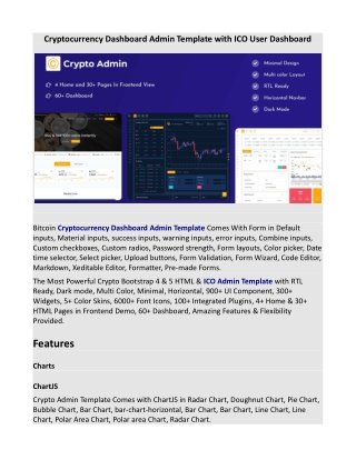 Cryptocurrency Dashboard Admin Template with ICO User Dashboard