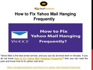 How to Fix Yahoo Mail Hanging Frequently