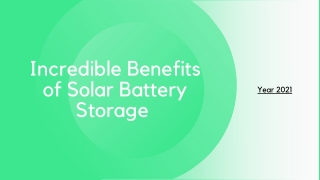 Benefits of solar battery storage system - solar battery for home