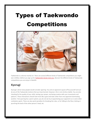 Taekwondo classes near me - At Dragon Taekwondo