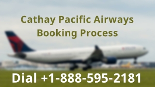 Cathay Pacific Airways Booking Process