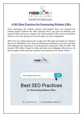 6 SEO Best Practices for Structuring Website URLs