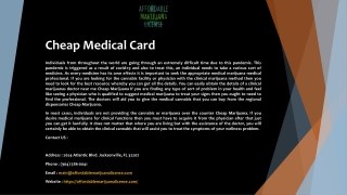 Cheap Medical Card