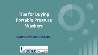 Tips for Buying Portable Pressure Washers