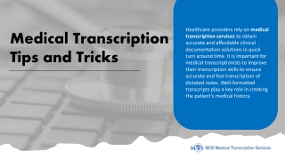 Medical Transcription Tips and Tricks