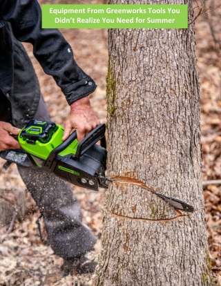 Equipment From Greenworks Tools You Didn’t Realize You Need for Summer